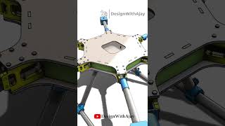 Hex copter Drone Frame Link in Description  DesignWithAjay   CAD 3D Designer [upl. by Mallissa206]