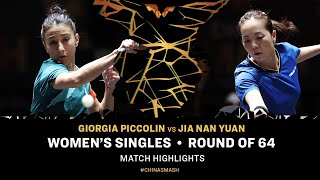 Giorgia Piccolin vs Jia Nan Yuan  WS R64  China Smash 2024 [upl. by Eelrahs]