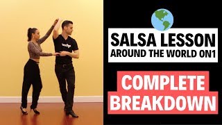 Salsa On 1  Intermediate Salsa Lesson  Around The World FULL BREAKDOWN  TheDanceDojocom [upl. by Nicholson]