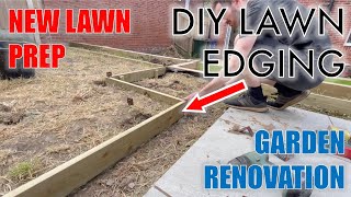 How to Install Lawn Bordering for a New Lawn  Garden Renovation [upl. by Emse374]