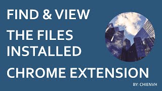 How to Find amp View Chrome Extensions Installed on Local PC [upl. by Jillana]
