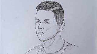 Drawing Cristiano Ronaldo Revealing the Legend  sapahar art studio [upl. by Cordey]