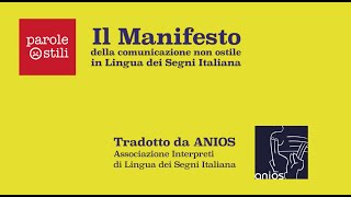 Il Manifesto della comunicazione non ostile in Lingua dei Segni Italiana [upl. by Wadell]