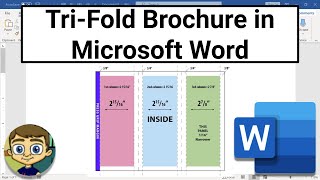 Make a Trifold Brochure in Word [upl. by Fabiola]