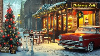 Lost in the Snowy Christmas Street Cozy Cafe amp Warm Jazz on the Old Quarter for the Perfect Holiday [upl. by Novi]