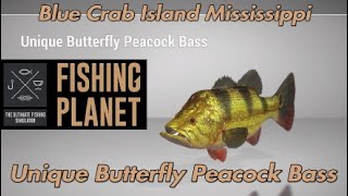 Unique Butterfly Peacock Bass  Blue Crab Island Mississippi  Fishing Planet Guide [upl. by Accebor13]