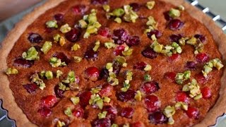 How to Make a Cranberry Pistachio Almond Tart  Tart Recipe [upl. by Estel364]