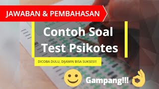 Contoh Soal Psikotes dan Jawabannya  PASTI BISA [upl. by Anayk539]