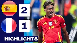 Spain vs France 21 HIGHLIGHTS amp ALL GOALS  EURO 2024  Lamine Yamal Goal vs France [upl. by Viafore227]