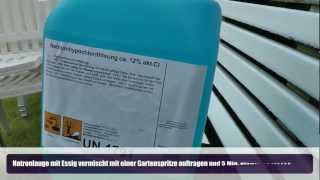 Geheimtipp Terrassen Reinigung mit Natronlauge bzw Natriumhypochloridlösung [upl. by Grounds]