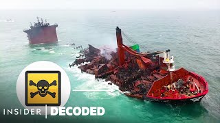 Ship Fire Turns Into Environmental Disaster In Sri Lanka  Decoded [upl. by Lorna]