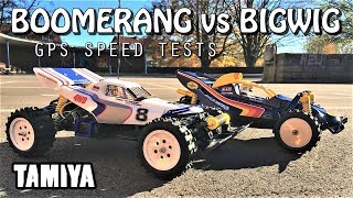 Tamiya The Boomerang vs Tamiya The Bigwig GPS Speed Tests [upl. by Lowry]