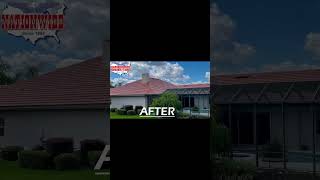 Before and After Roof Paint on Tile Roof roofcoating roofrestoration roofpainting tileroof roof [upl. by Perretta]