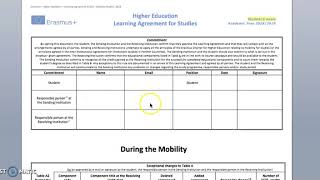 Erasmus  Learning agreement tutorial [upl. by Nnylyar]