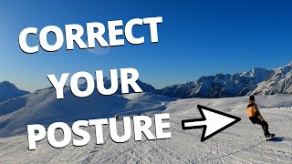 Snowboarding Tips and Technique  Correct Snowboarding Posture [upl. by Zerelda916]