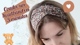 Tuto couture facile  Coudre un headband en 5minutes  toutes tailles  Cindy la couturière [upl. by Aiuqram]