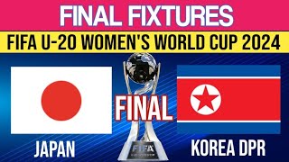 FIFA U20 WOMENS WORLD CUP 2024  FINAL SCHEDULE  SEMI FINAL RESULT  3rd PLACE MATCH [upl. by Ennaecarg]