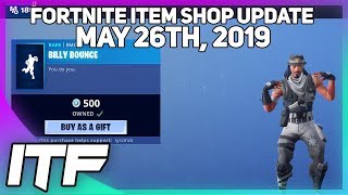 Fortnite Item Shop NEW BILLY BOUNCE EMOTE May 26th 2019 Fortnite Battle Royale [upl. by Annaoi]