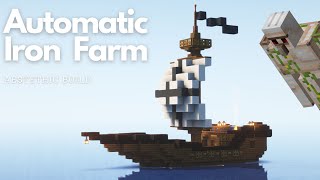 EASY AUTOMATIC IRON FARM  Minecraft Tutorial  Java 121 [upl. by Kisor]