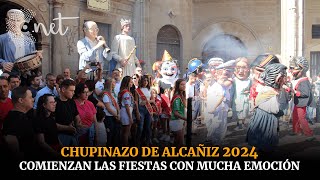 CHUPINAZO con GIGANTES y CABEZUDOS  ALCAÑIZ 2024 [upl. by Acceber504]