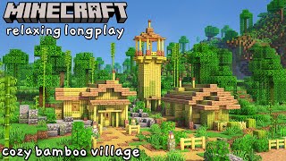 Minecraft Relaxing Longplay  Cozy Bamboo Village No Commentary 120 Snapshot [upl. by Arded]