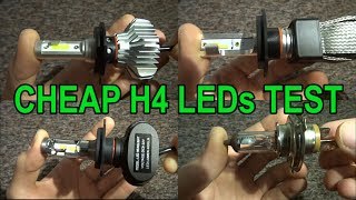 Upgrade light in your motorcycle Cheap H4 LEDs test from Aliexpress [upl. by Kisung501]