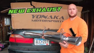 Yonaka Exhaust Install on A 9802 Accord [upl. by Ereveniug35]