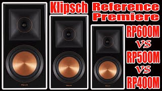 Klipsch RP600M VS RP500M VS RP400M  Sound Comparison with Yamaha AS501 Integrated Amplifier [upl. by Ykcul]