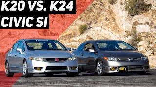 K20 Civic vs K24 Swap Civic Si Which Is More Fun [upl. by Edieh]