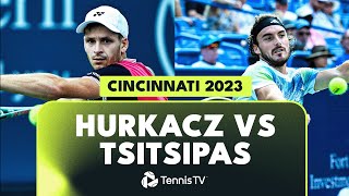 Hubert Hurkacz vs Stefanos Tsitsipas  Cincinnati 2023 Highlights [upl. by Euqinommod]