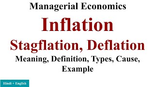 Inflation types of inflation causes of inflation deflation stagflation managerial economics [upl. by Aicinoid266]