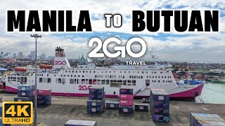 4K Traveling to Mindanao via 2GO MANILA TO BUTUAN CITY via Cebu Full Voyage Tour [upl. by Selokcin709]