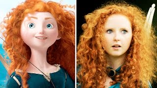 10 Disney Princesses In Real Life  REAL MERIDA [upl. by Rocca]