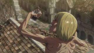 Armin Becomes A Titan amp Eats Bertholdt  Shingeki no Kyojin Season 3 Pt 2 AMV [upl. by Fretwell]