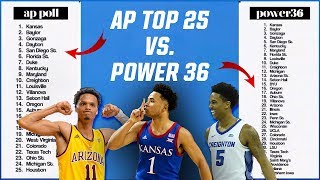 College basketball rankings Kansas is new No 1 in Power 36 [upl. by Belvia]