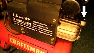 Craftsman 15HP air compressor drain plug upgrade and oil change [upl. by Yerok]