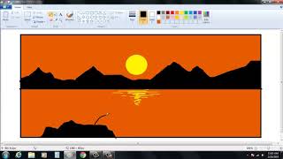 How to draw a beautiful scenery in computer [upl. by Smaj110]