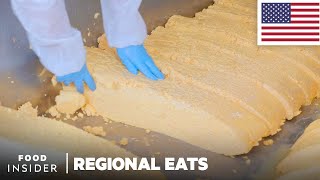 How 2000 Pounds Of Cheese Curds Are Made In Wisconsin  Regional Eats [upl. by Leik]