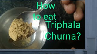 त्रिफला चूर्ण कैसे खाएं  How to eat triphala churna [upl. by Ottilie]