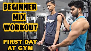 First day at Gym Complete guidance for beginners Beginners mix workout [upl. by Doe]