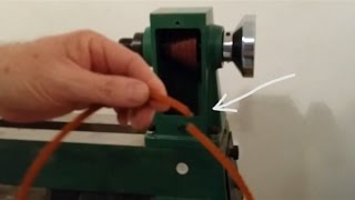 How to replace drive belt for 65345 mini lathe [upl. by Krenek407]