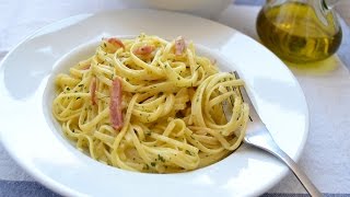 Pasta Carbonara  Easy Tagliatelle Carbonara Recipe [upl. by Lepp858]