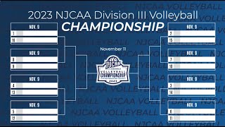 2023 NJCAA DIII Volleyball Bracket Release [upl. by Suruat]