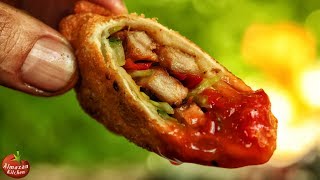 Best Spring Rolls  EXTREME CRISP  In the Forest from Scratch [upl. by Ahar]