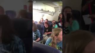 Choir Singing Hallelujah On Plane To New York [upl. by Langsdon]