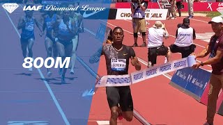 Caster Semenya smashes the 800m meeting record in Stanford  IAAF Diamond League 2019 [upl. by Old]