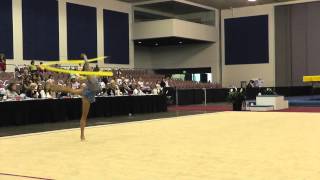 Camilla Feeley  Ribbon  2012 Rhythmic Nationals  Junior  Day 1 [upl. by Ahcsas132]