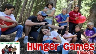 HUNGER GAMES BALLOON WAR  That YouTub3 Family [upl. by Hasin]