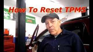 How To Reset TPMS  Tire Pressure Monitor System [upl. by Airyt]