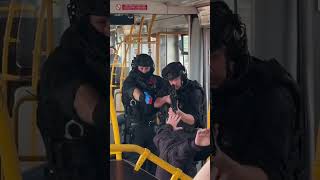 Armed police training on a tram armedpolice uk [upl. by Ylus]